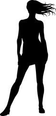 Woman Standing Silhouette