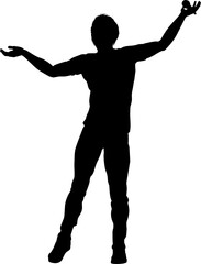 Singer Pop Country or Rock Star Silhouette