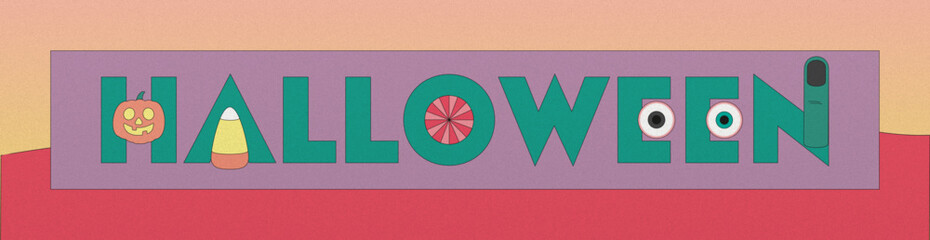 BANNER HALLOWEEN CANDY FRIENDLY