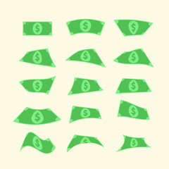 Money vector collection, with warp different object. vector money.