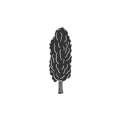 Tree Icon Silhouette Illustration. Nature Vector Graphic Pictogram Symbol Clip Art. Doodle Sketch Black Sign.