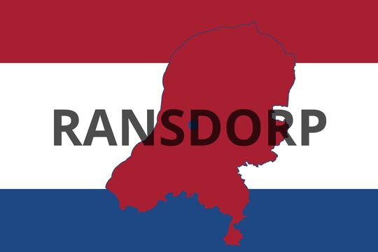 Ransdorp: Illustration mit dem Namen der niederl&auml;ndischen Stadt Ransdorp in der Provinz Noord-Holland
