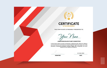 Modern of achievement certificate template