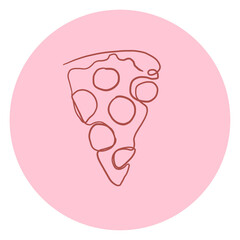 Pizza Line Art Icon