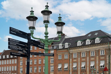 Touristic signs in Copenhagen, Denmark