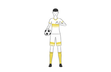 サッカーをする人のシンプルなイラスト