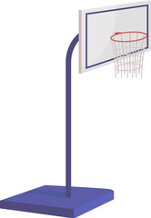 Basketball hoop stand semi flat color raster item. Realistic object on white. Equipment for sports game tournament isolated modern cartoon style illustration for graphic design and animation © IMGvisualsCharacters