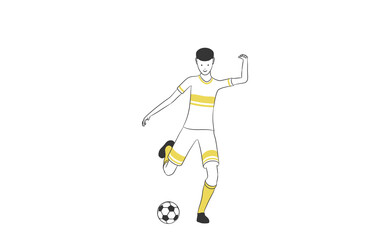 Fototapeta na wymiar サッカーをする人のシンプルなイラスト