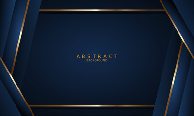 dark blue luxury premium background and gold line.