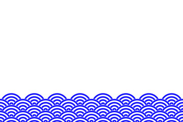 透過した青海波の模様
