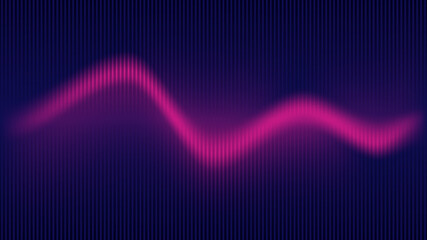 Fototapeta na wymiar Abstract pink sound wave blurred on blue background technology concept