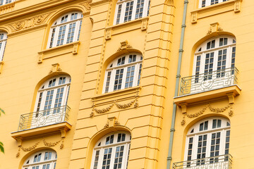 Fototapeta na wymiar Facade of an old building in downtown Rio de Janeiro.