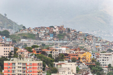 favela Hill of mining in Rio de Janeiro.
