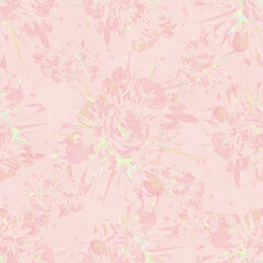 Fototapeta na wymiar Abstract seamless floral delicate pattern painted flowers