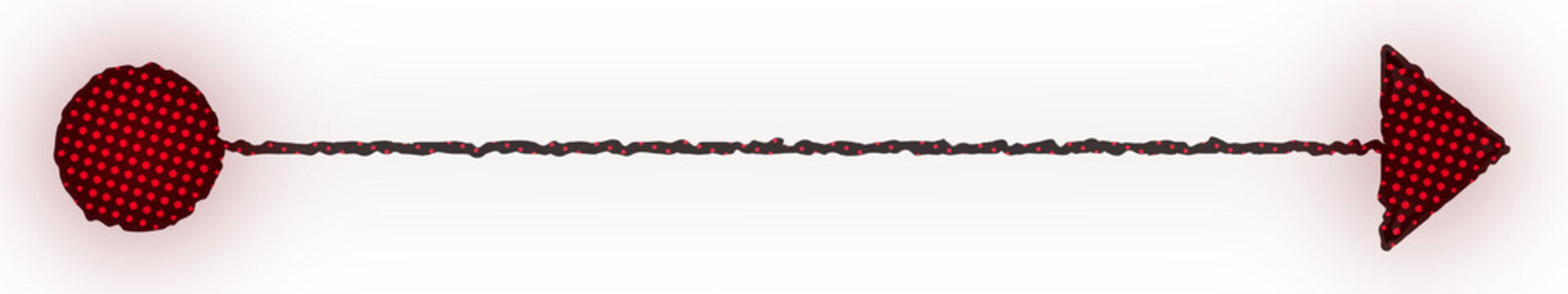 llustrazione di freccia dai contorni irregolari su sfondo trasparente