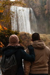 couple in the autumn forest
