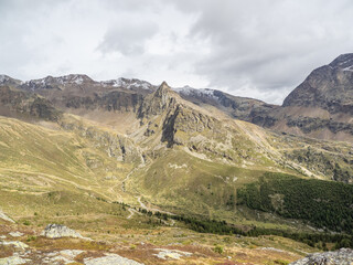 Fototapeta premium Landscape in Kurzras in South Tyrol, Italy