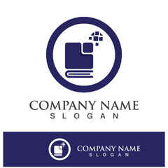 Digital book logo icon technology vector