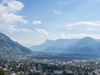 landscape of city Meran in South Tyrol, Italy