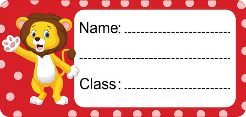 HAPPY TIGER NAME LABELS TAG