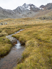 Landscape in Kurzras in South Tyrol, Italy