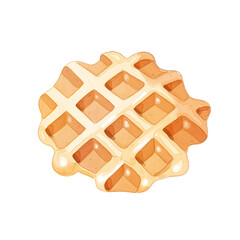 Watercolor Waffle Isolated