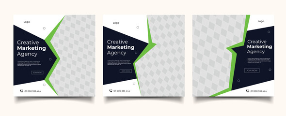 Digital business marketing banner for social media post template