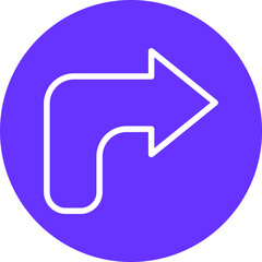 Turn Right Icon Style