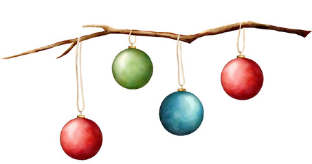 Christmas watercolor decorative composition - 536326220