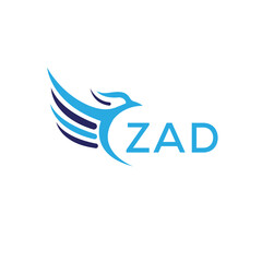 ZAD technology letter logo on white background.ZAD letter logo icon design for business and company. ZAD letter initial vector logo design.
