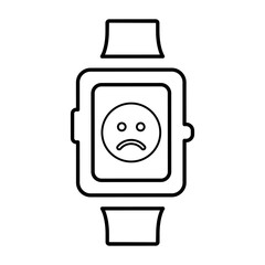 Negative reaction smart watch icon