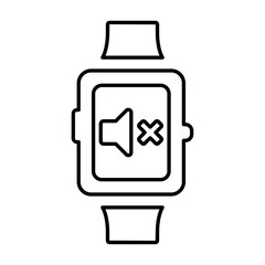 Mute smart watch icon