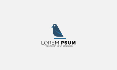 Bird, sparrow, stylized vector logo