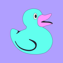 Fashion minimal illustration. Stylish duckling