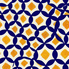 Gorgeous mediterranean tile damask fill background vector seamless pattern. Decorative mosaic ceramic design. Wall and wallpaper decor blue Portuguese azulejo pattern