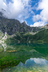 Naklejka na ściany i meble Berglandschaft um das Meerauge in der Hohen Tatra in Polen