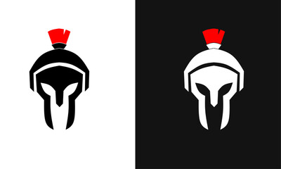 Illustration vector graphic of template logo icon gladiator helmet - obrazy, fototapety, plakaty