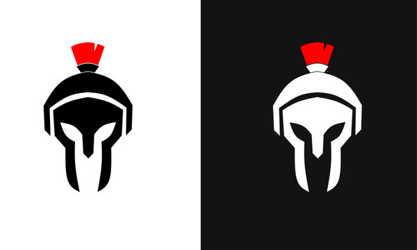 Illustration vector graphic of template logo icon gladiator helmet
