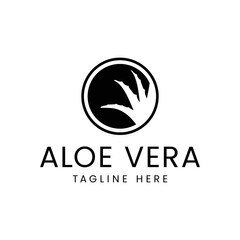 aloe vera vector template, leaf illustration logo