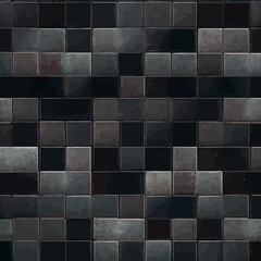 illustration vector of random wall square dark color seamless