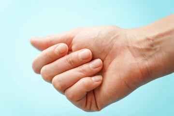 Female hand close-up. Female hand close-up. Fingers close-up.