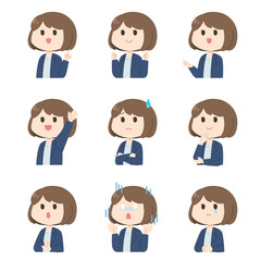 女性　イラスト	