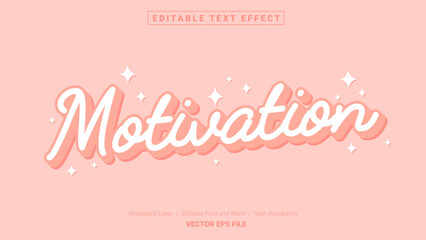 Editable Motivation Font Design. Alphabet Typography Template Text Effect. Lettering Vector Illustration for Product Brand and Business Logo.