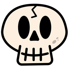 Fototapeta premium Fun-skull-hallowen-03