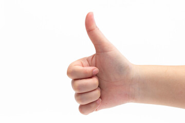 thumb up isolated on white