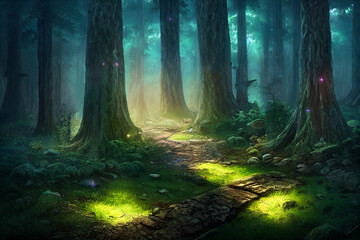 Magical Fantasy Forest Concept Art