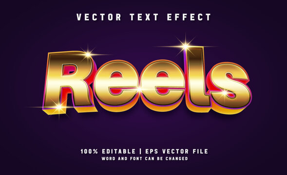 Reels 3d editable text effect