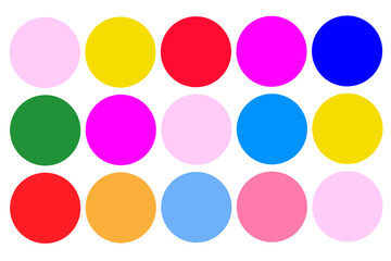 set of colorful circles