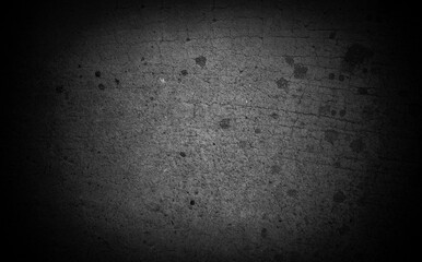 Obraz premium Old wall texture cement dark black gray background abstract grey color design are light with white gradient background.