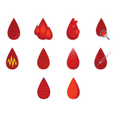 blood icon set